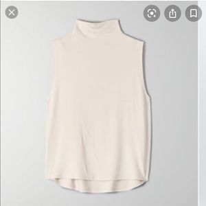 Worn Once Babaton Vince Sleeveless Mock Neck Top